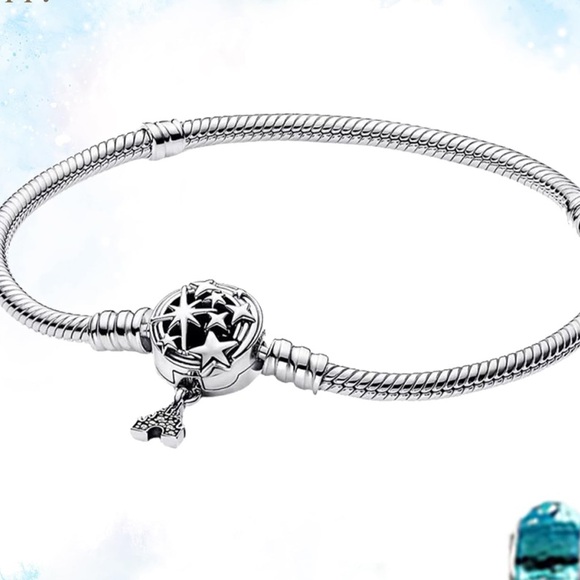 🏰 Disneyland castle inspired Silver Star Bracelet size 8.4 inches - Picture 6 of 6